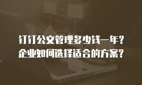 钉钉公文管理多少钱一年？企业如何选择适合的方案？