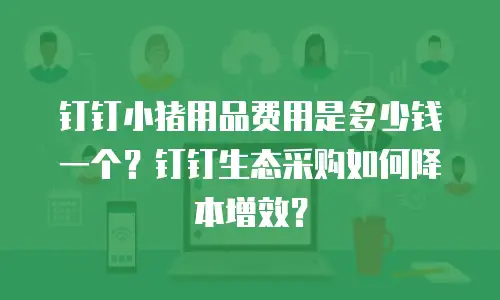 钉钉小猪用品费用是多少钱一个？钉钉生态采购如何降本增效？