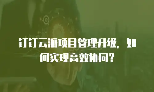 钉钉云派项目管理升级，如何实现高效协同？