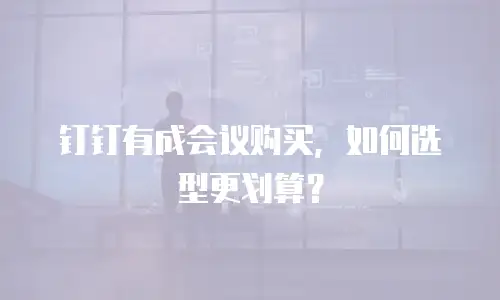 钉钉有成会议购买，如何选型更划算？