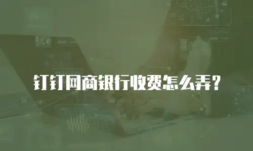 钉钉网商银行收费怎么弄？