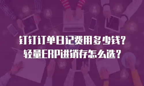 钉钉订单日记费用多少钱？轻量ERP进销存怎么选？