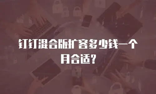 钉钉混合版扩容多少钱一个月合适？
