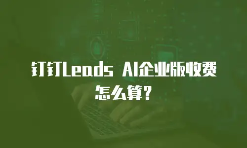 钉钉Leads AI企业版收费怎么算？