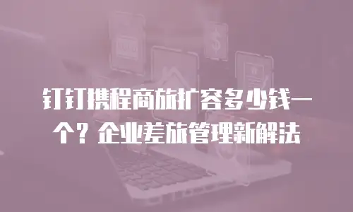 钉钉携程商旅扩容多少钱一个？企业差旅管理新解法