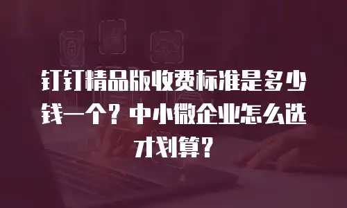 钉钉精品版收费标准是多少钱一个？中小微企业怎么选才划算？