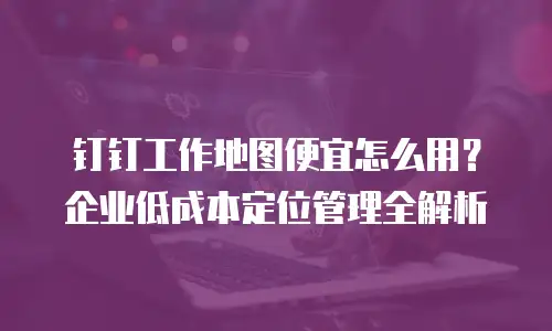 钉钉工作地图便宜怎么用？企业低成本定位管理全解析
