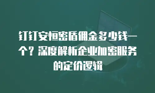 钉钉安恒密盾佣金多少钱一个？深度解析企业加密服务的定价逻辑