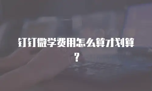 钉钉微学费用怎么算才划算？