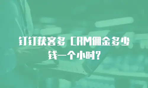 钉钉获客多 CRM佣金多少钱一个小时？