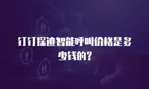 钉钉探迹智能呼叫价格是多少钱的？