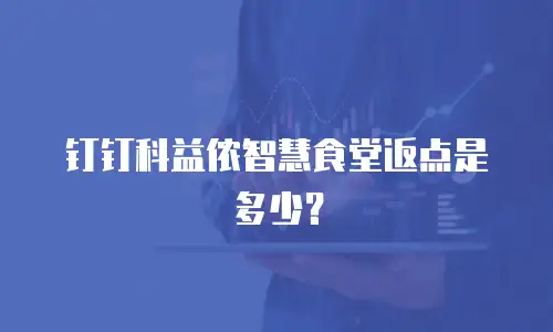 钉钉科益侬智慧食堂返点是多少？