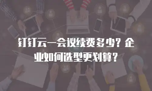 钉钉云一会议续费多少？企业如何选型更划算？