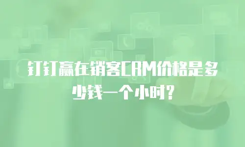 钉钉赢在销客CRM价格是多少钱一个小时？