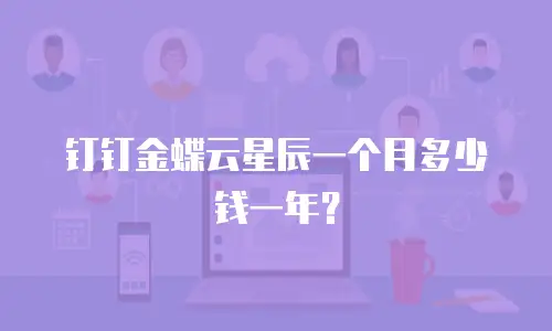 钉钉金蝶云星辰一个月多少钱一年？