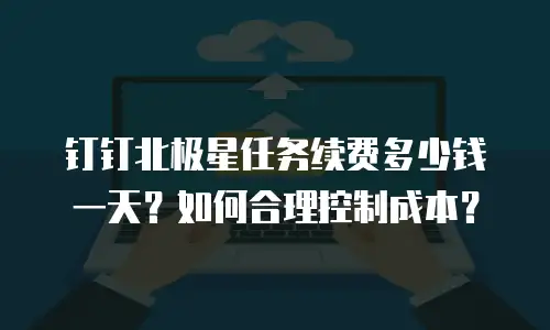 钉钉北极星任务续费多少钱一天？如何合理控制成本？