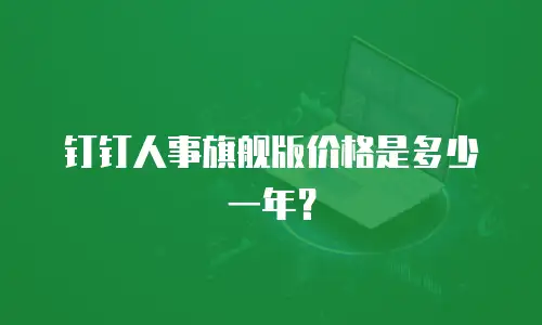 钉钉人事旗舰版价格是多少一年？