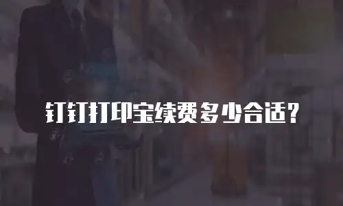 钉钉打印宝续费多少合适？