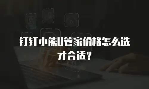 钉钉小熊U管家价格怎么选才合适？