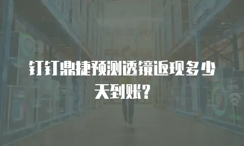 钉钉鼎捷预测透镜返现多少天到账？