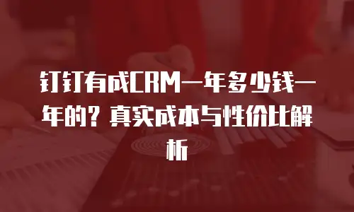 钉钉有成CRM一年多少钱一年的？真实成本与性价比解析