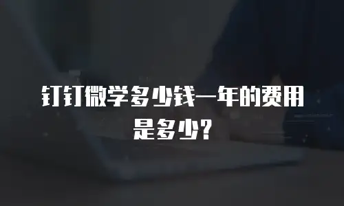 钉钉微学多少钱一年的费用是多少？