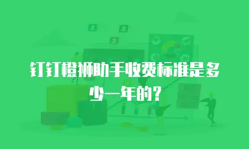 钉钉橙狮助手收费标准是多少一年的？