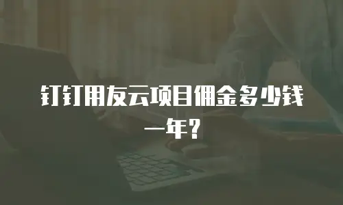 钉钉用友云项目佣金多少钱一年？