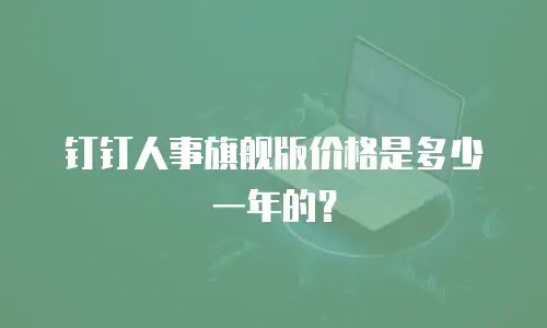 钉钉人事旗舰版价格是多少一年的？