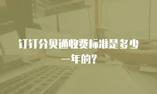 钉钉分贝通收费标准是多少一年的？