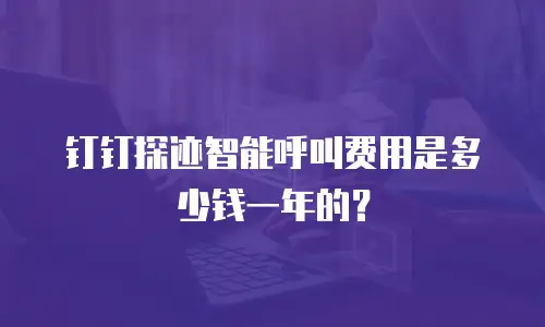 钉钉探迹智能呼叫费用是多少钱一年的？