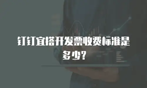 钉钉宜搭开发票收费标准是多少？