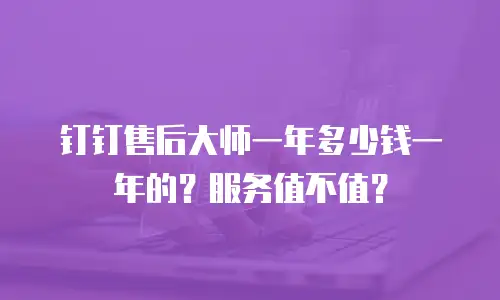 钉钉售后大师一年多少钱一年的？服务值不值？