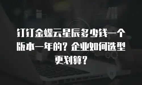 钉钉金蝶云星辰多少钱一个版本一年的？企业如何选型更划算？