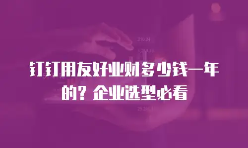 钉钉用友好业财多少钱一年的？企业选型必看