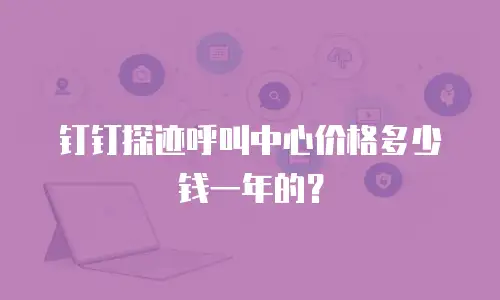 钉钉探迹呼叫中心价格多少钱一年的？