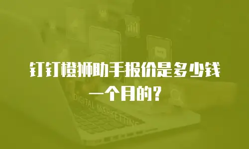 钉钉橙狮助手报价是多少钱一个月的？