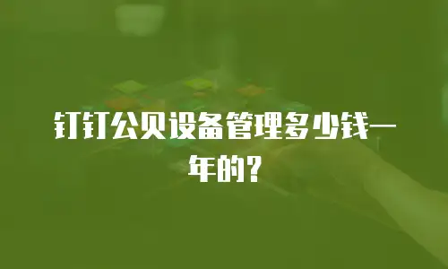 钉钉公贝设备管理多少钱一年的？