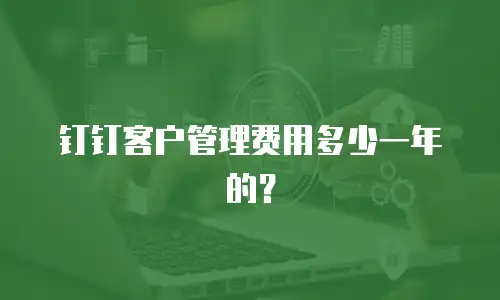 钉钉客户管理费用多少一年的？