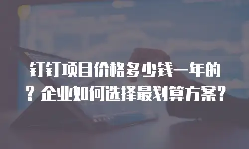 钉钉项目价格多少钱一年的？企业如何选择最划算方案？