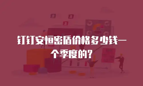 钉钉安恒密盾价格多少钱一个季度的？