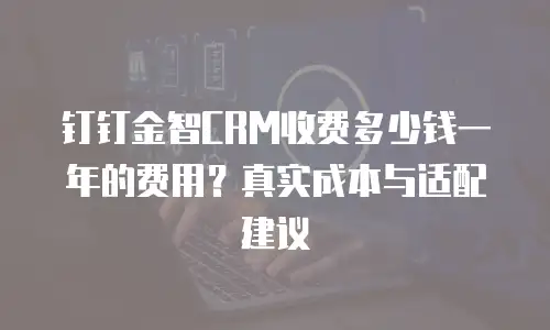 钉钉金智CRM收费多少钱一年的费用？真实成本与适配建议