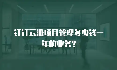 钉钉云派项目管理多少钱一年的业务？