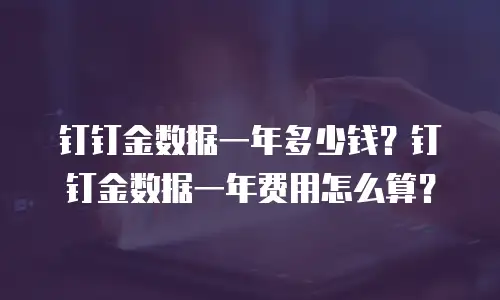 钉钉金数据一年多少钱？钉钉金数据一年费用怎么算？