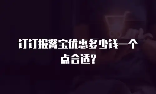 钉钉报餐宝优惠多少钱一个点合适？