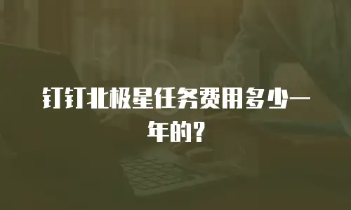 钉钉北极星任务费用多少一年的？