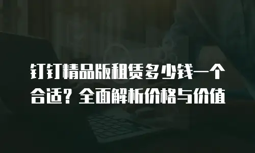钉钉精品版租赁多少钱一个合适？全面解析价格与价值