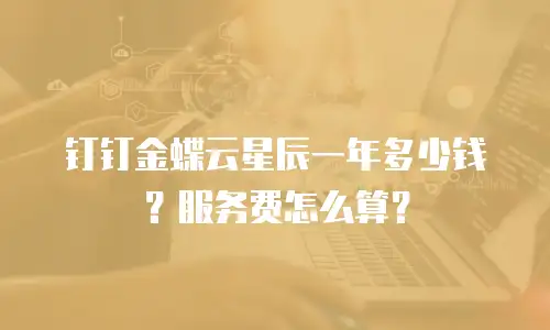 钉钉金蝶云星辰一年多少钱？服务费怎么算？