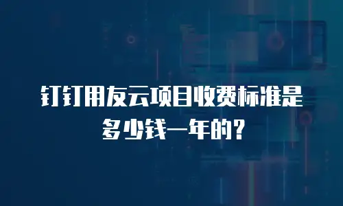 钉钉用友云项目收费标准是多少钱一年的？