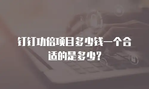 钉钉功倍项目多少钱一个合适的是多少？
